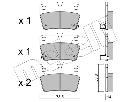 Placute frana METELLI 22-0431-0