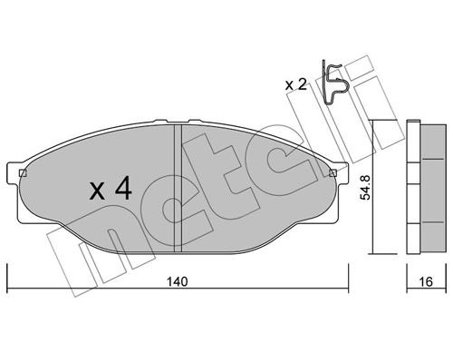 Placute frana METELLI 22-0433-0