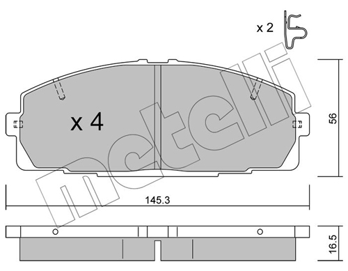 Placute frana METELLI 22-0434-0