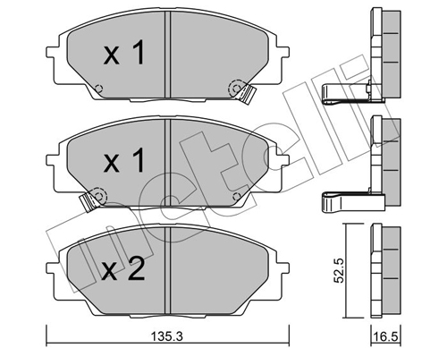 Placute frana METELLI 22-0435-0