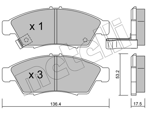 Placute frana METELLI 22-0437-0