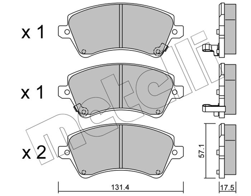 Placute frana METELLI 22-0446-0