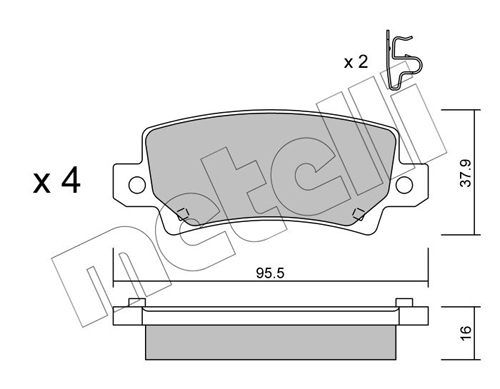 Placute frana METELLI 22-0447-0
