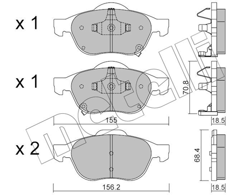 Placute frana METELLI 22-0448-0