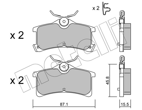 Placute frana METELLI 22-0449-0