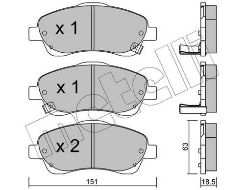 Placute frana METELLI 22-0450-0