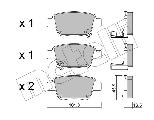 Placute frana METELLI 22-0451-0