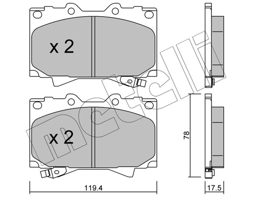 Placute frana METELLI 22-0452-0