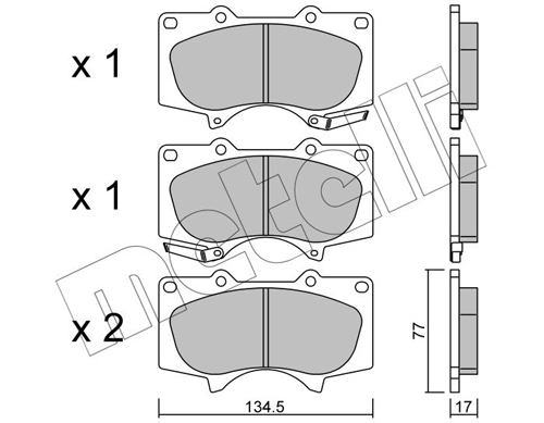 Placute frana METELLI 22-0454-0