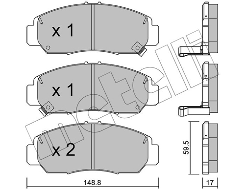 Placute frana METELLI 22-0462-0