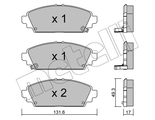 Placute frana METELLI 22-0463-0