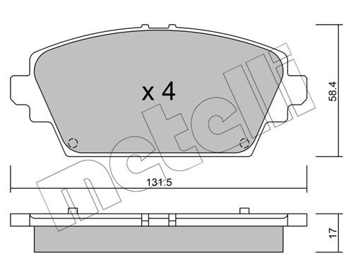 Placute frana METELLI 22-0464-0