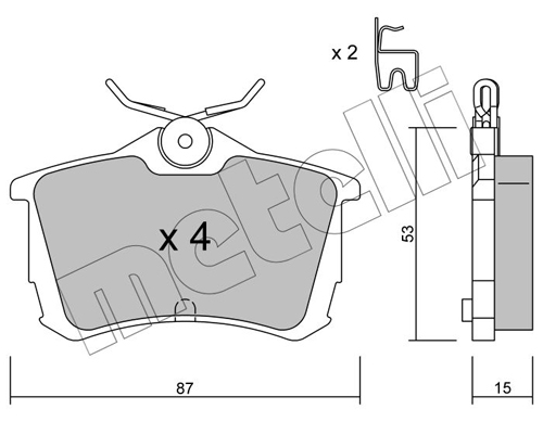 Placute frana METELLI 22-0465-0