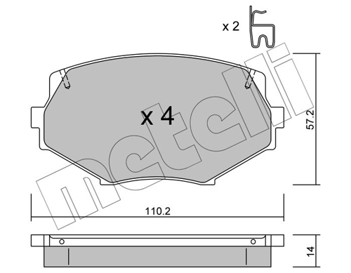 Placute frana METELLI 22-0472-0