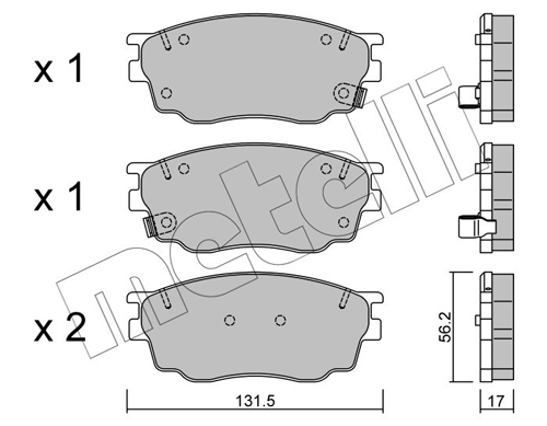 Placute frana METELLI 22-0475-0
