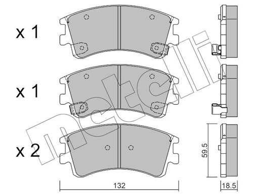 Placute frana METELLI 22-0476-0