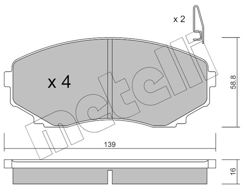 Placute frana METELLI 22-0477-0