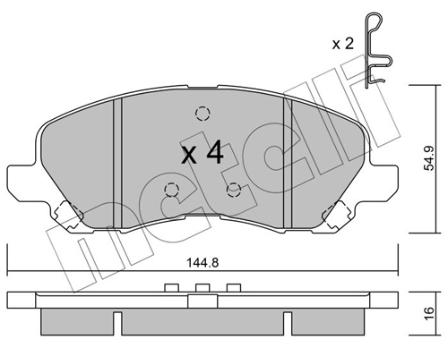 Placute frana METELLI 22-0481-0