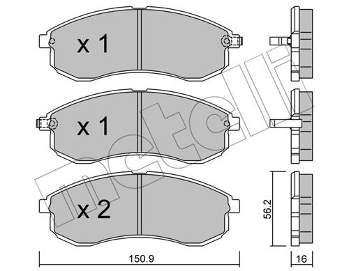 Placute frana METELLI 22-0482-0
