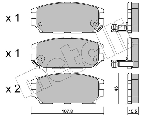 Placute frana METELLI 22-0483-0