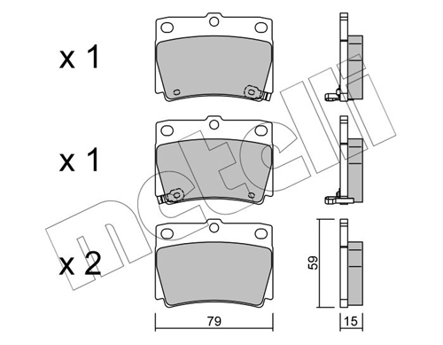 Placute frana METELLI 22-0484-0