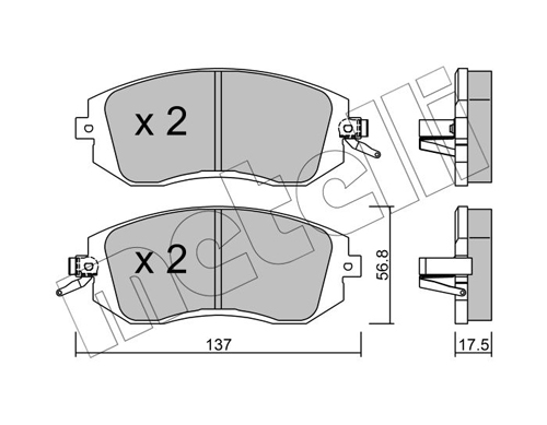 Placute frana METELLI 22-0500-1