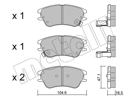 Placute frana METELLI 22-0502-0