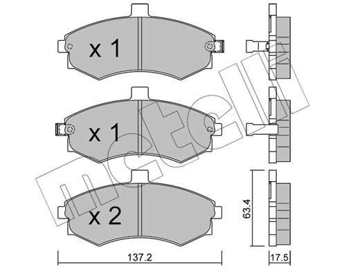Placute frana METELLI 22-0504-0