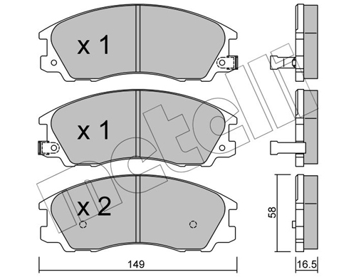 Placute frana METELLI 22-0506-0