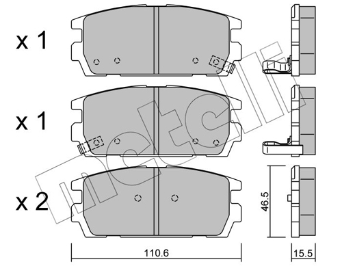 Placute frana METELLI 22-0507-0