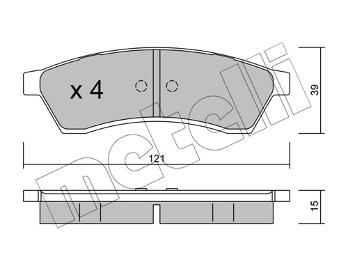 Placute frana METELLI 22-0510-0