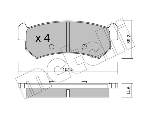 Placute frana METELLI 22-0511-0