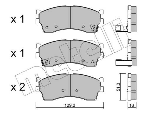 Placute frana METELLI 22-0512-0