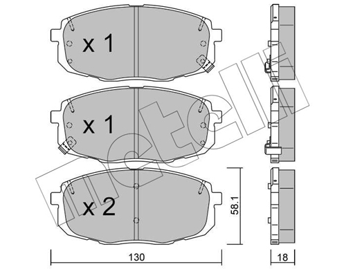 Placute frana METELLI 22-0513-1