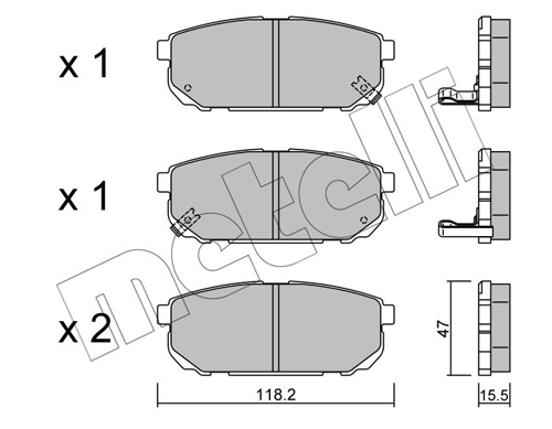 Placute frana METELLI 22-0516-0