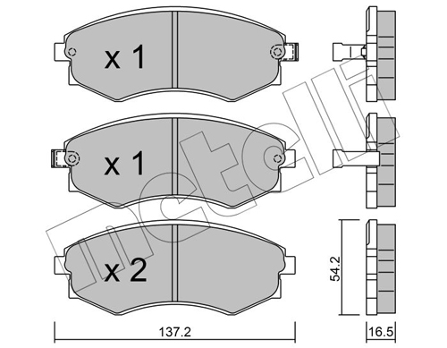 Placute frana METELLI 22-0518-0