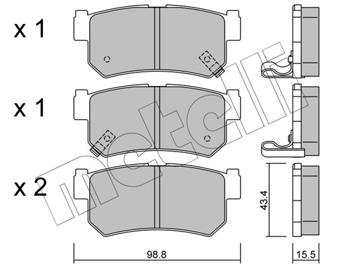 Placute frana METELLI 22-0519-0