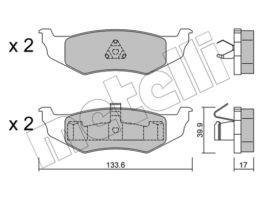 Placute frana METELLI 22-0522-0