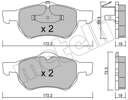 Placute frana METELLI 22-0523-0