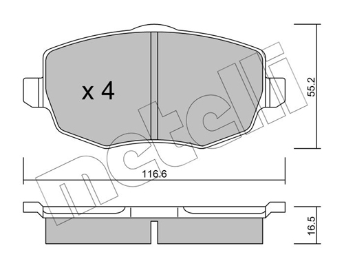 Placute frana METELLI 22-0528-0