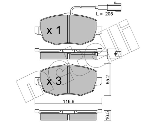 Placute frana METELLI 22-0528-1