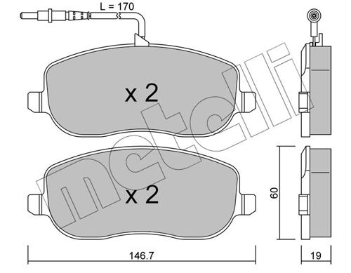 Placute frana METELLI 22-0530-0