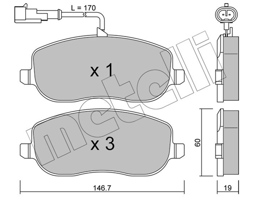Placute frana METELLI 22-0530-1