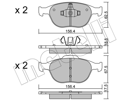 Placute frana METELLI 22-0533-0