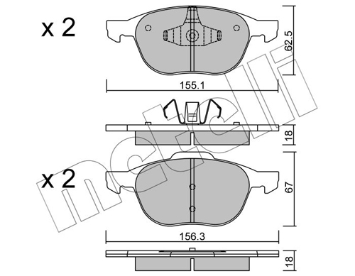 Placute frana METELLI 22-0534-0