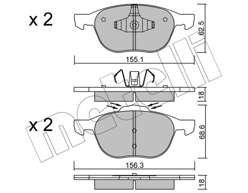 Placute frana METELLI 22-0534-1