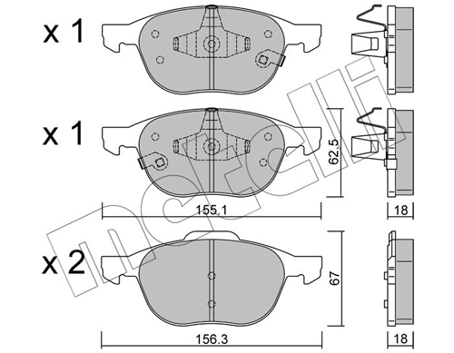 Placute frana METELLI 22-0534-2