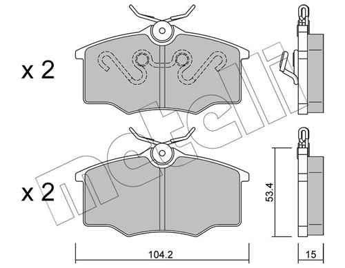 Placute frana METELLI 22-0537-0
