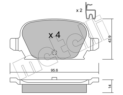 Placute frana METELLI 22-0541-0