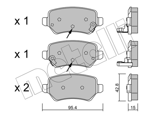 Placute frana METELLI 22-0542-2